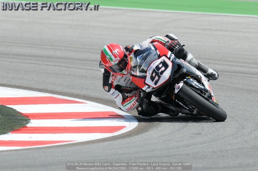 2010-06-26 Misano 3082 Carro - Superbike - Free Practice - Luca Scassa - Ducati 1098R